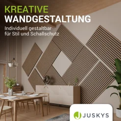 Akustikpaneele Holzoptik 4er Set