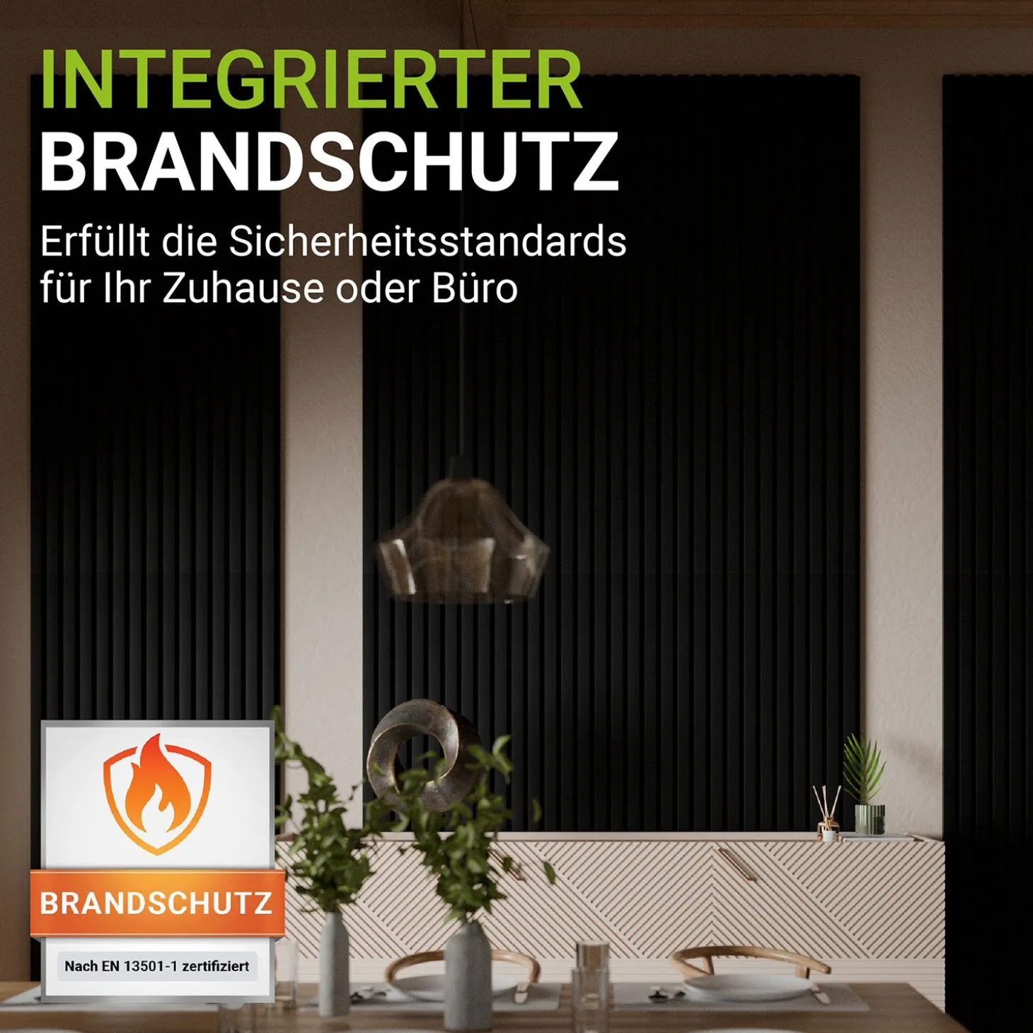 Akustikpaneele Holzoptik 4er Set