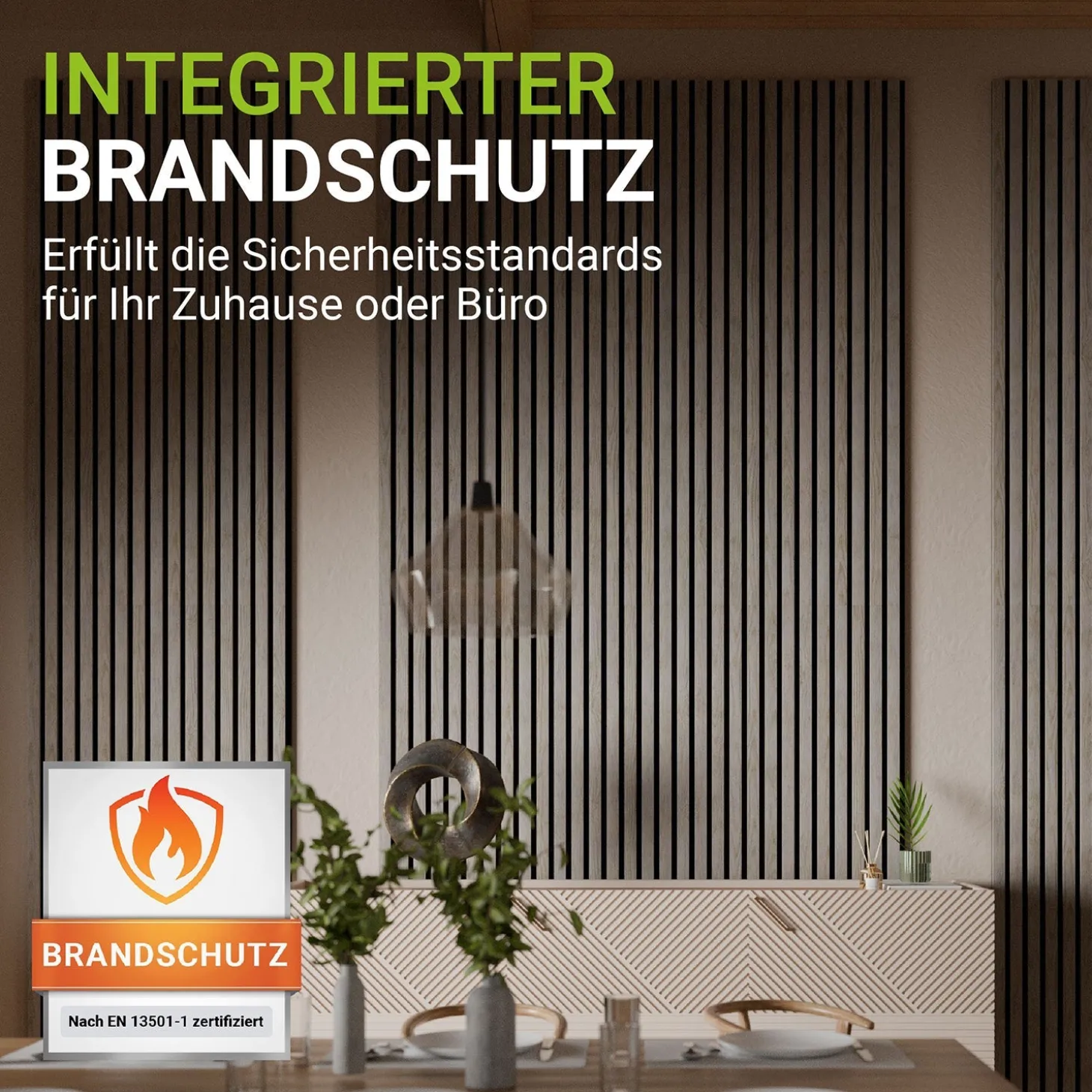 Akustikpaneele Holzoptik 4er Set