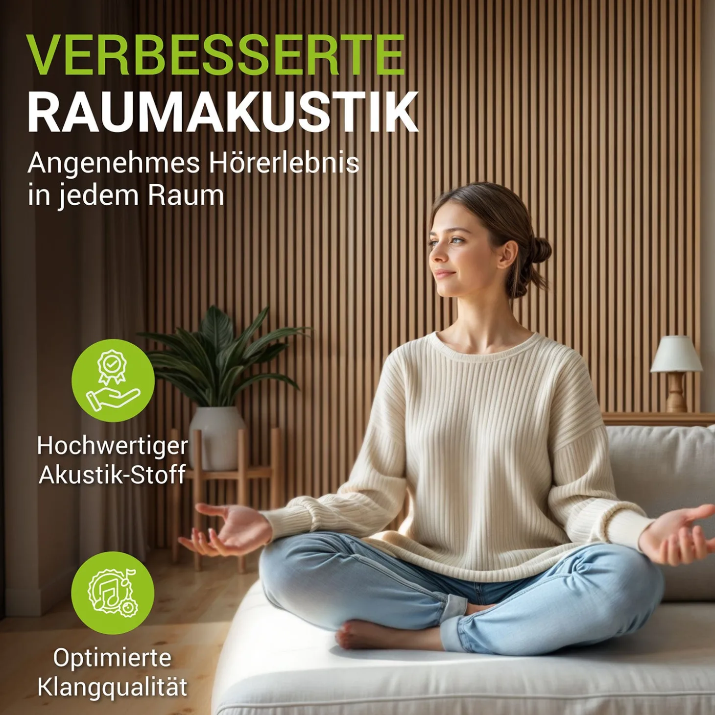 Akustikpaneele Holzoptik 4er Set