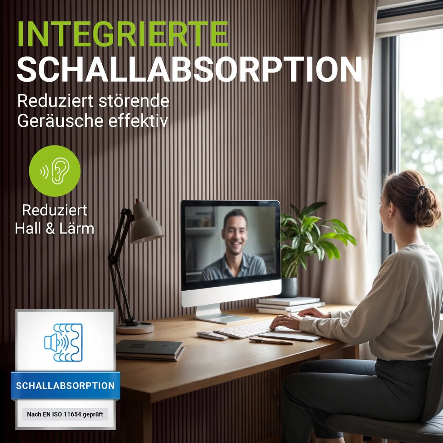 Akustikpaneele Holzoptik 4er Set