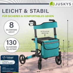 Aluminium Rollator Vital mit Sitz
