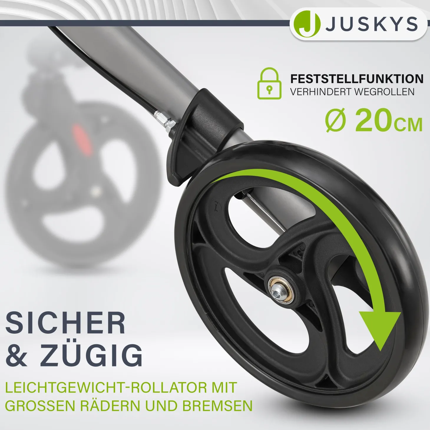 Aluminium Rollator Vital mit Sitz