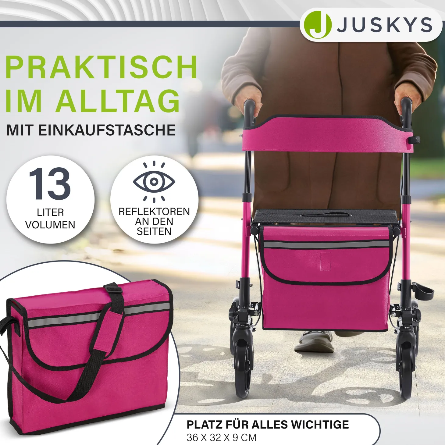 Aluminium Rollator Vital mit Sitz