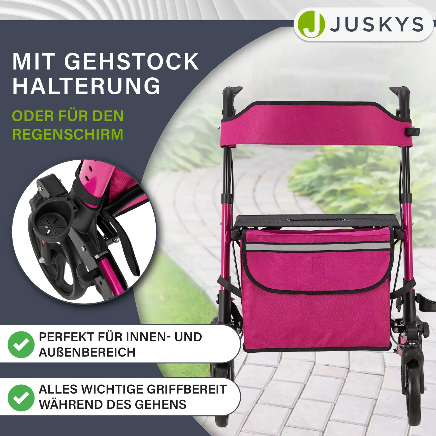 Aluminium Rollator Vital mit Sitz
