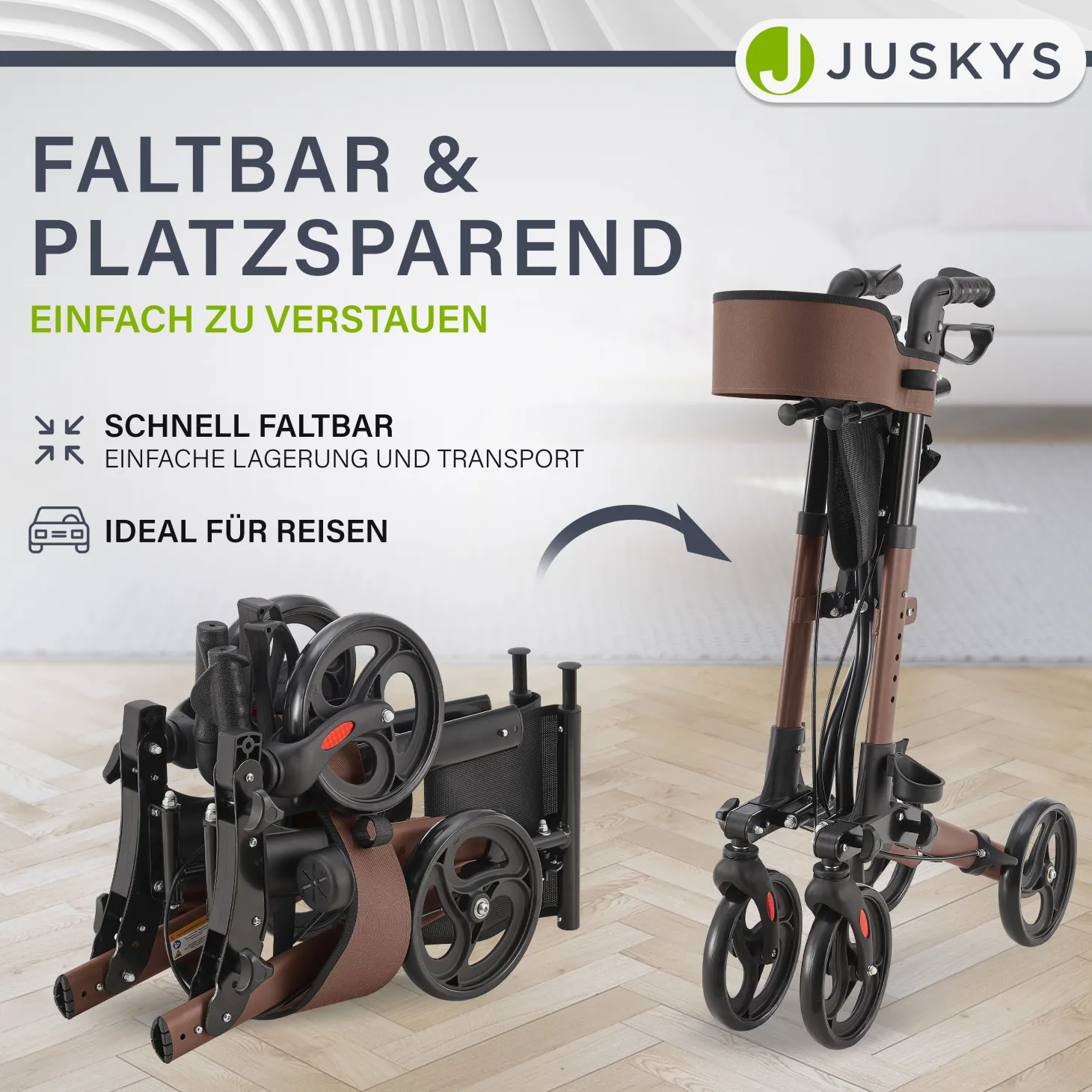 Aluminium Rollator Vital mit Sitz