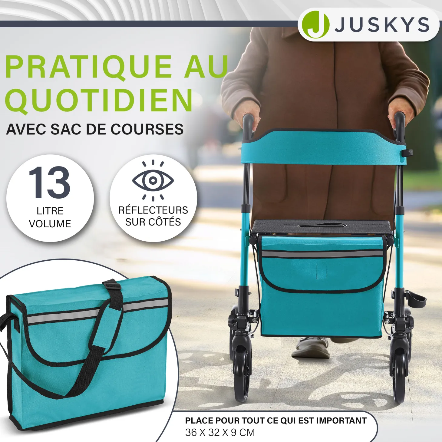 Aluminium Rollator Vital mit Sitz