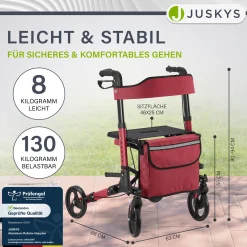 Aluminium Rollator Vital mit Sitz