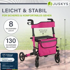 Aluminium Rollator Vital mit Sitz