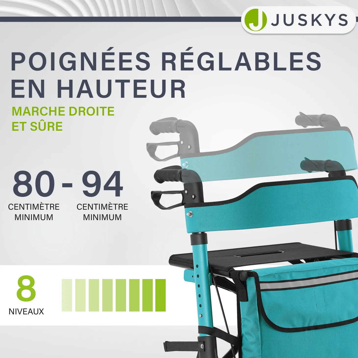 Aluminium Rollator Vital mit Sitz