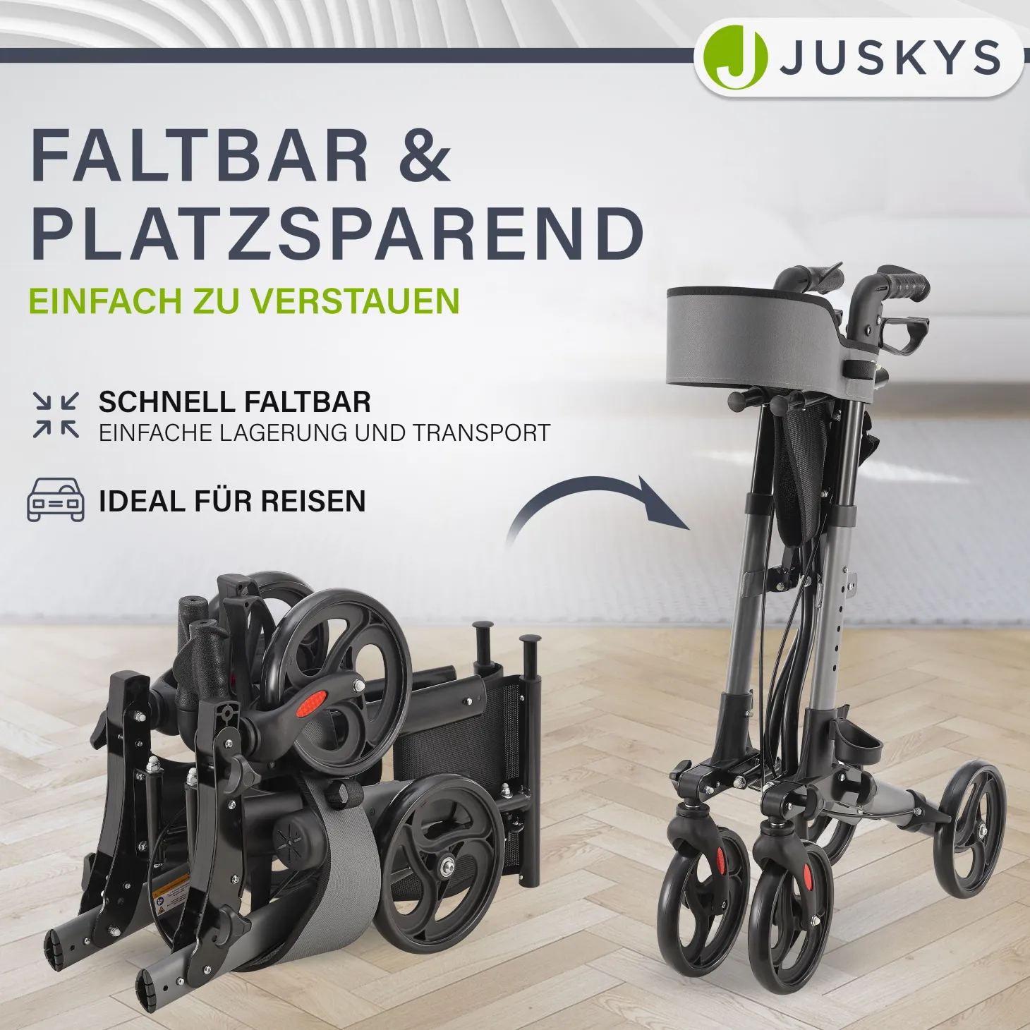 Aluminium Rollator Vital mit Sitz