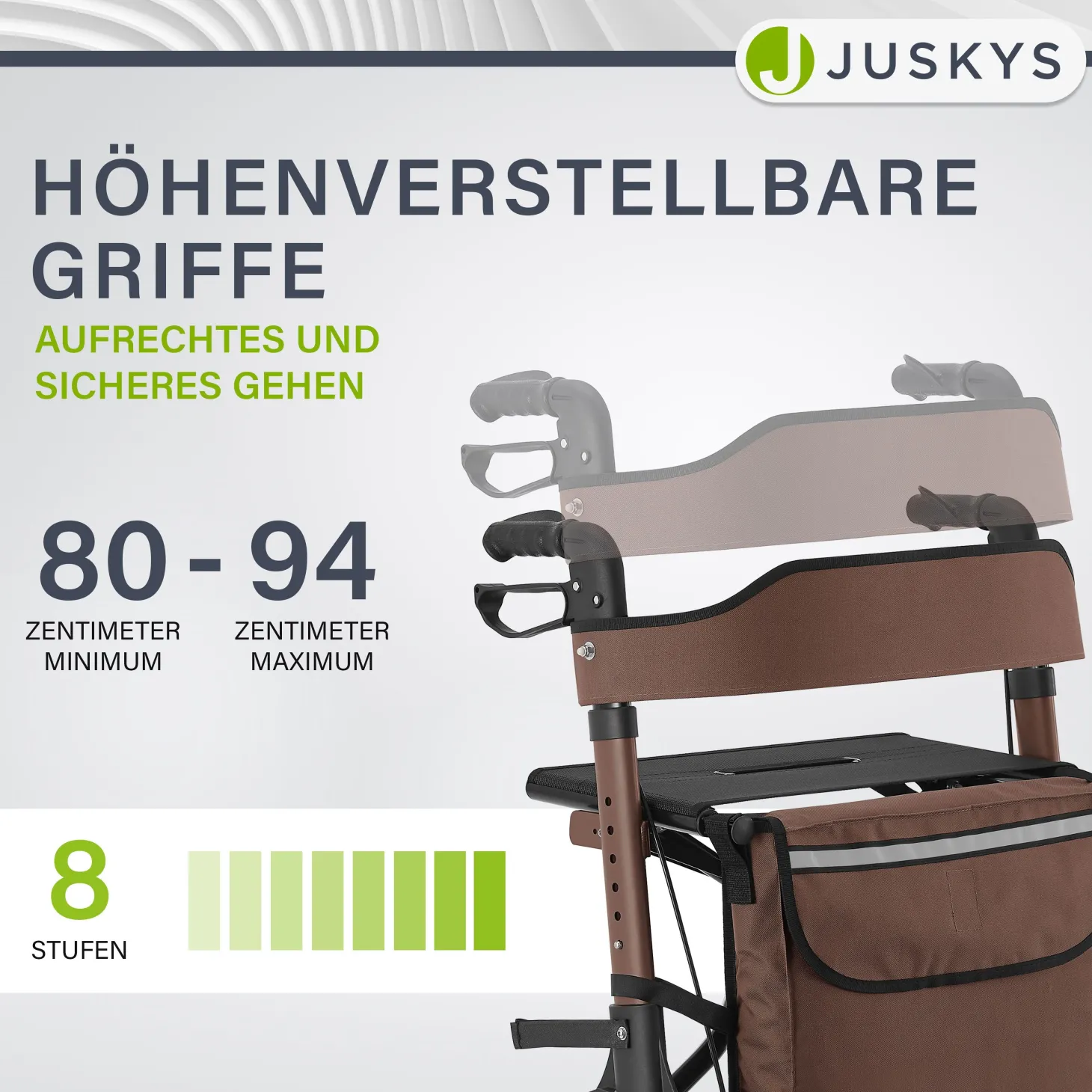 Aluminium Rollator Vital mit Sitz