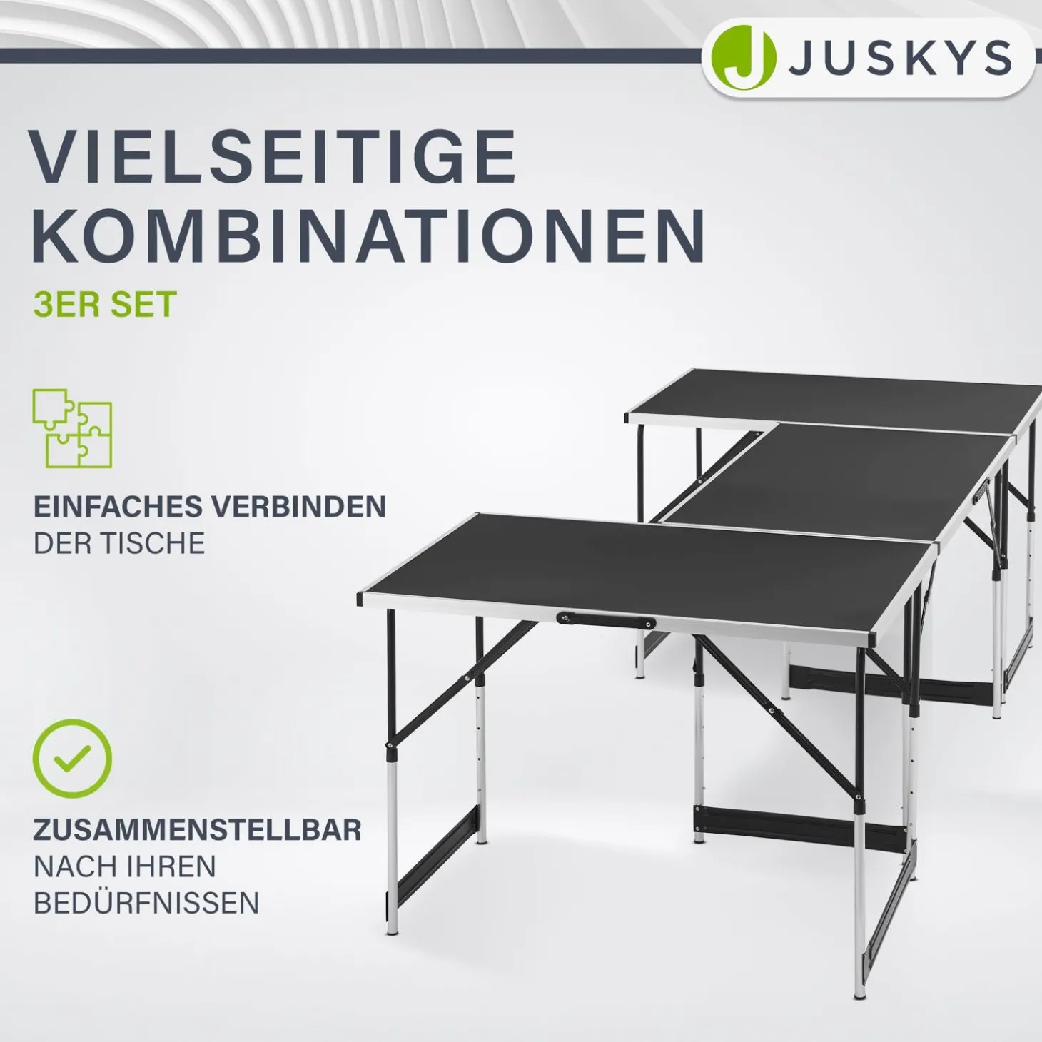 Alu Multifunktionstisch 3-teilig
