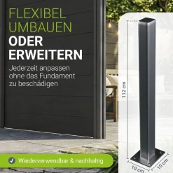 Aufschraubhülse für WPC Zaunelemente