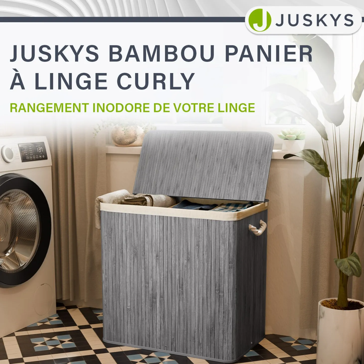 Bambus Wäschekorb Curly