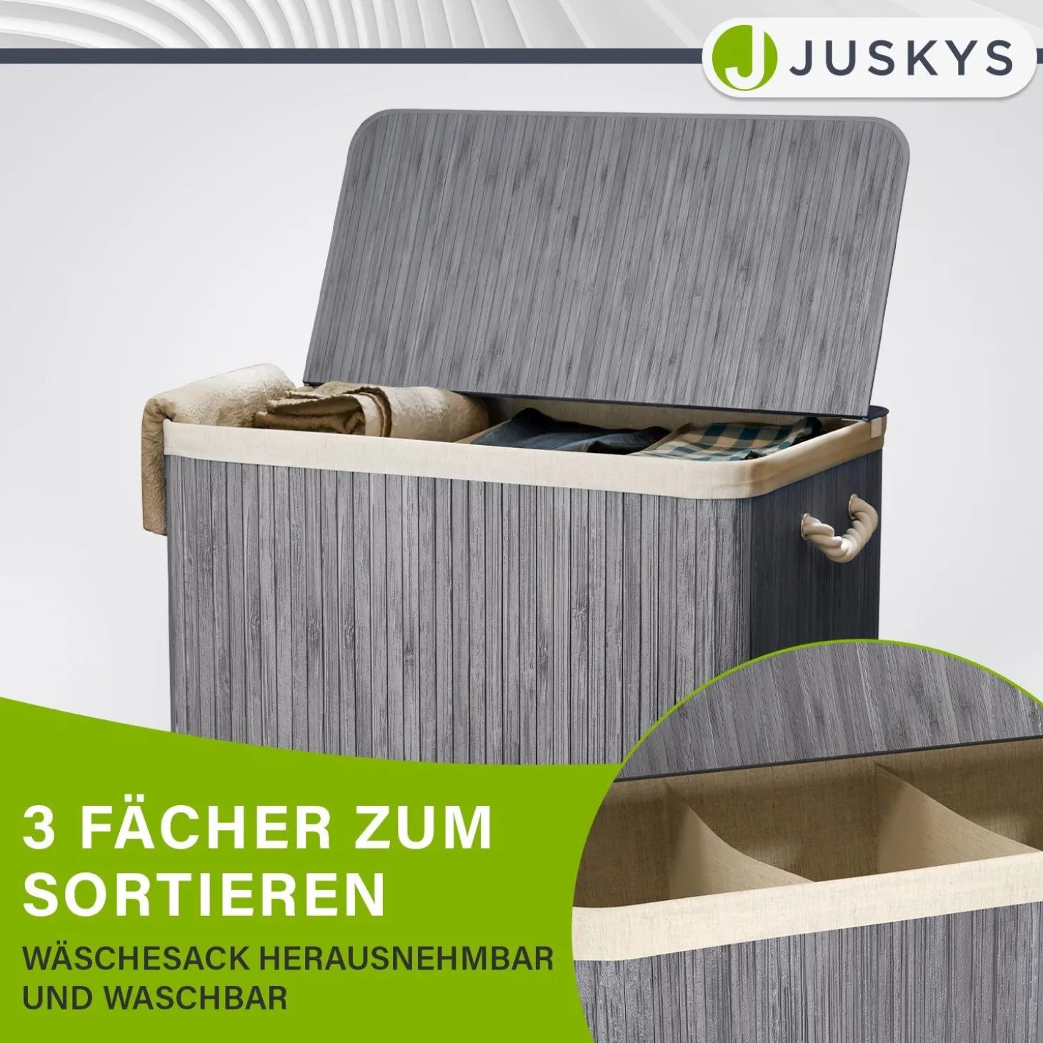 Bambus Wäschekorb Curly