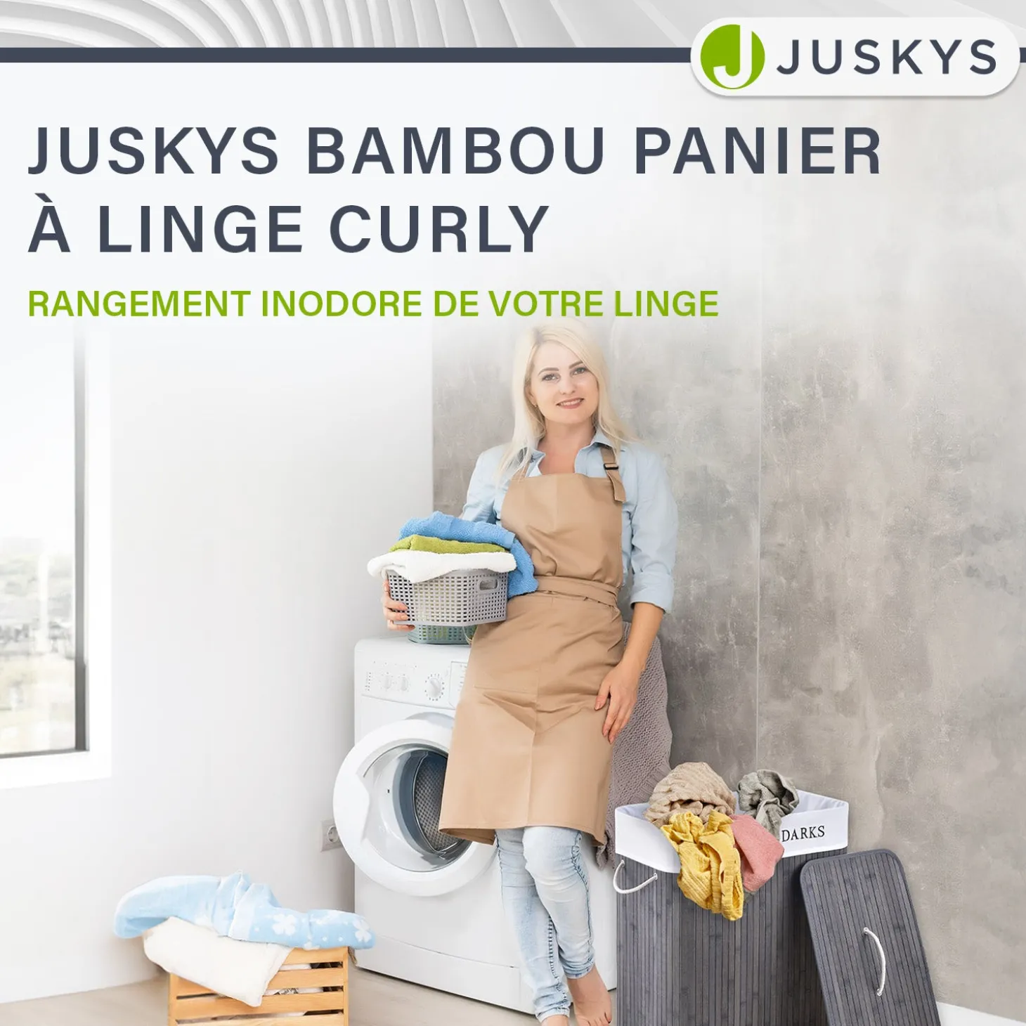 Bambus Wäschekorb Curly