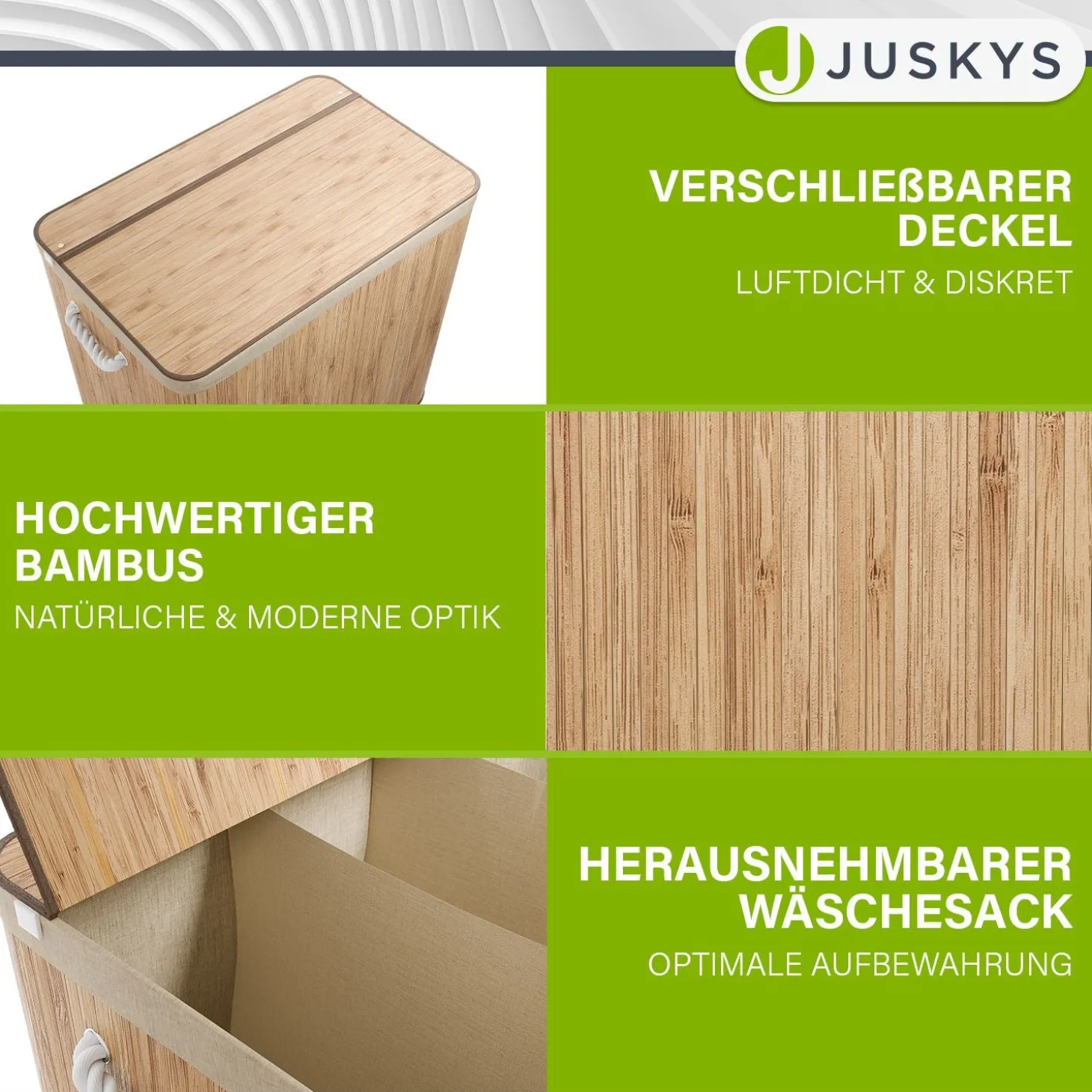 Bambus Wäschekorb Curly