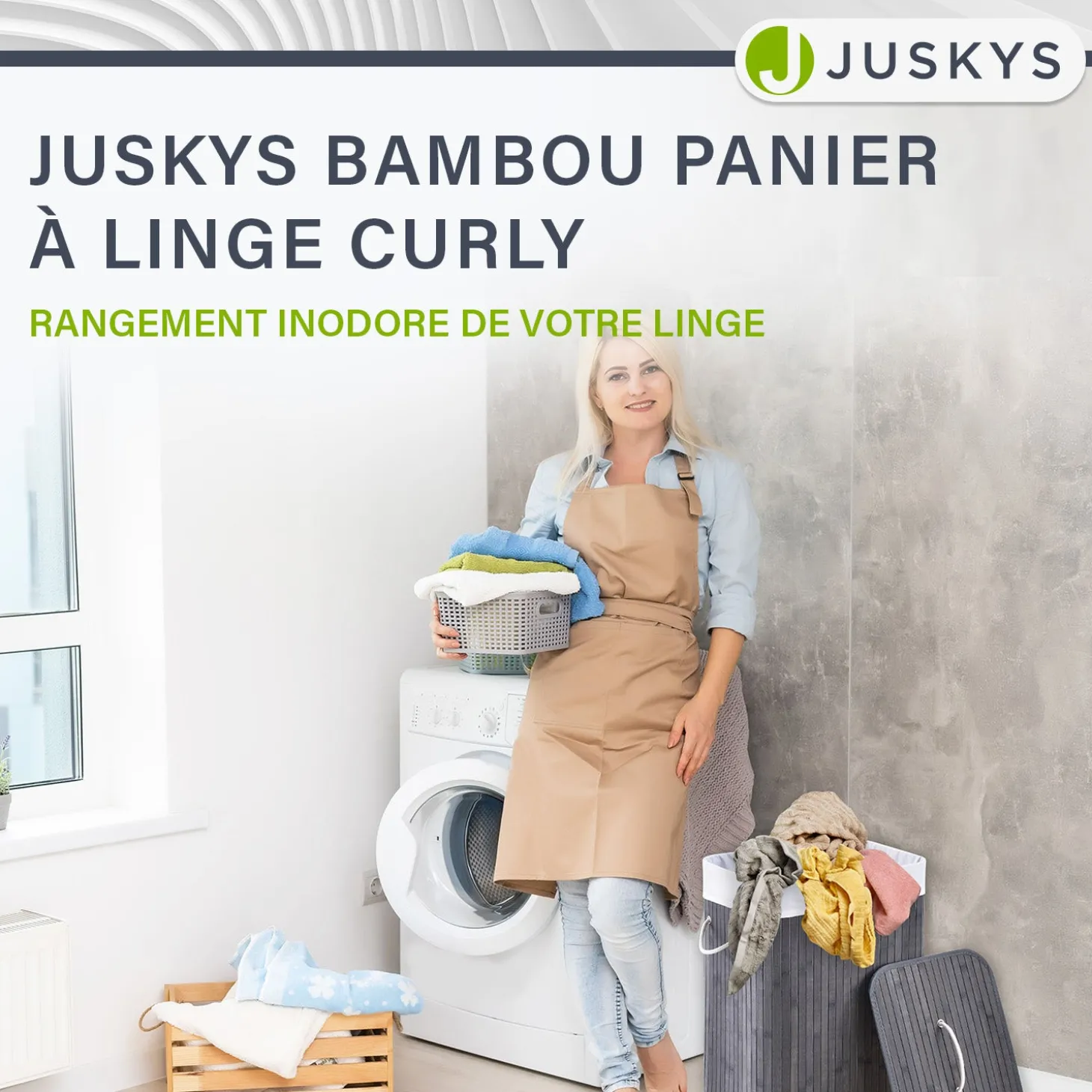 Bambus Wäschekorb Curly