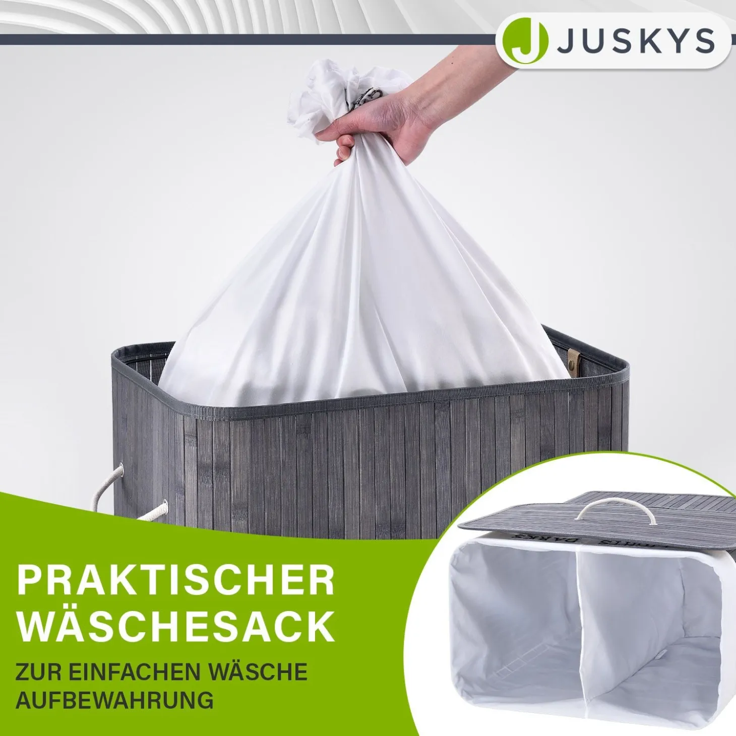 Bambus Wäschekorb Curly