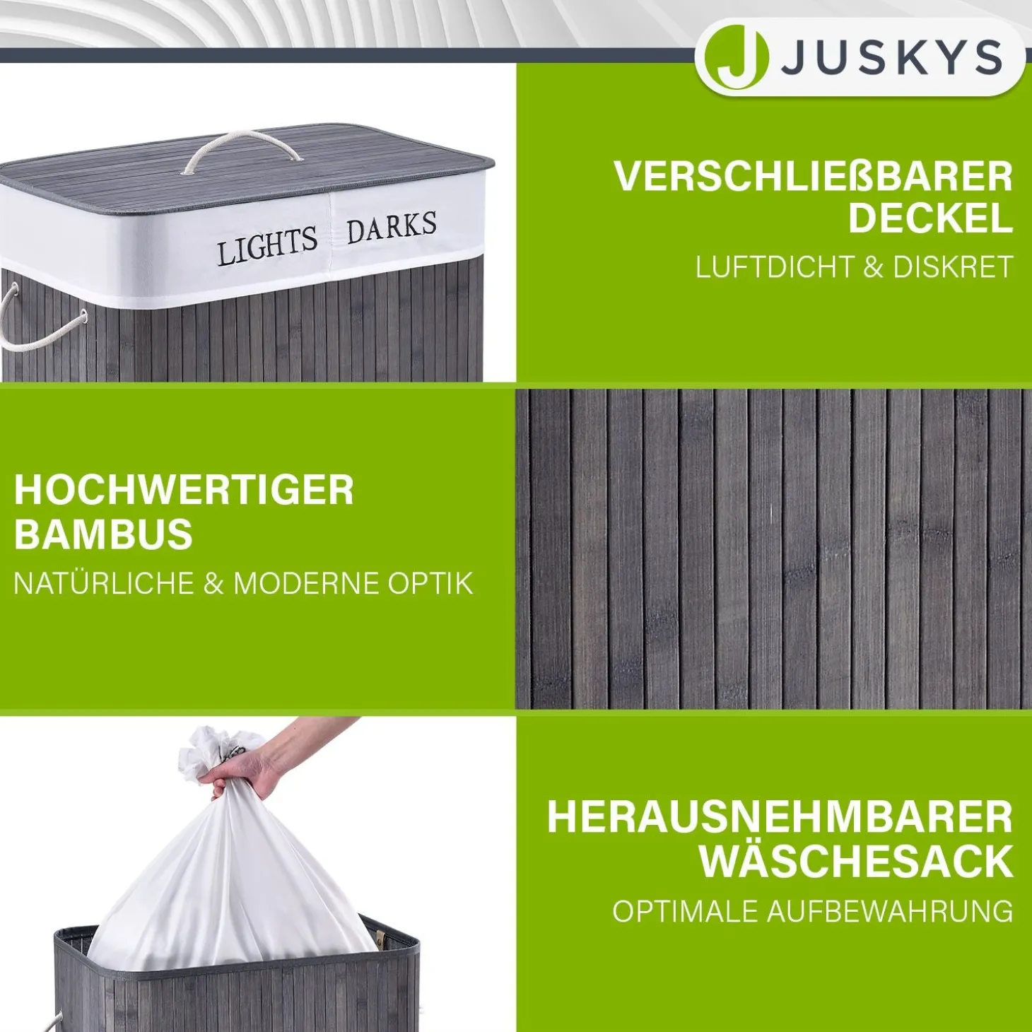 Bambus Wäschekorb Curly