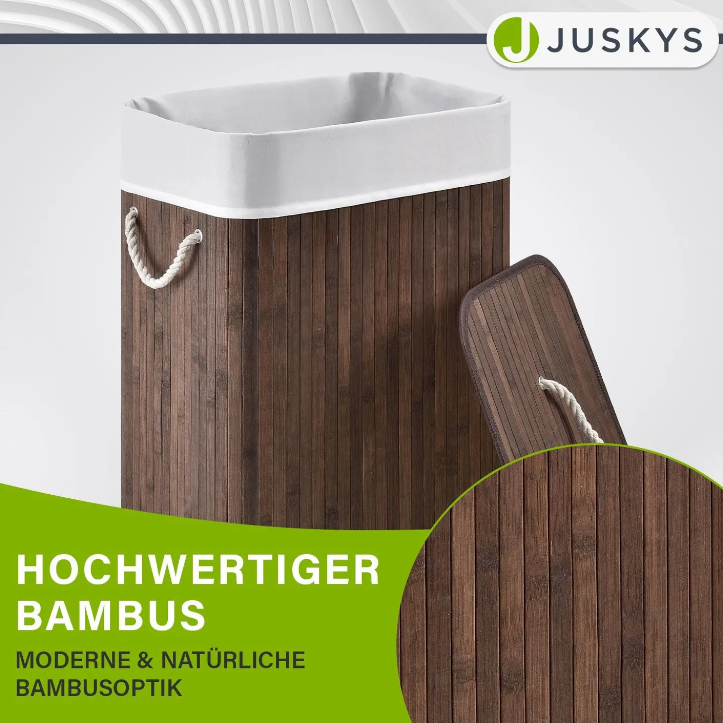 Bambus Wäschekorb Curly
