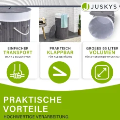 Bambus Wäschekorb Curly-Round