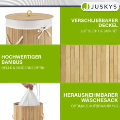 Bambus Wäschekorb Curly-Round