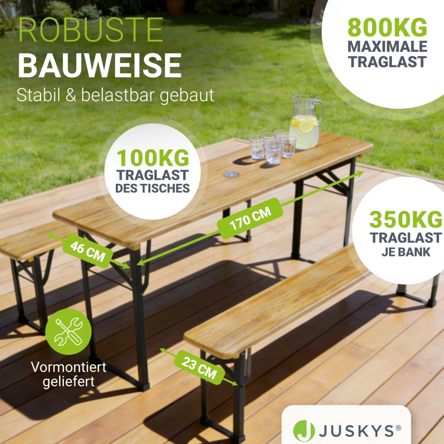 Bierzeltgarnitur Bichl 170 cm