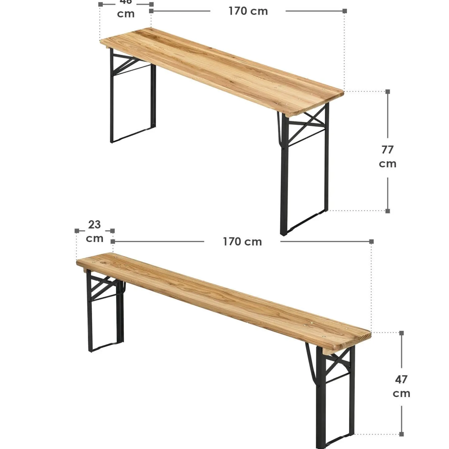 Bierzeltgarnitur Bichl 170 cm