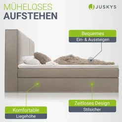 Boxspringbett Detroit - Chenille-Stoff