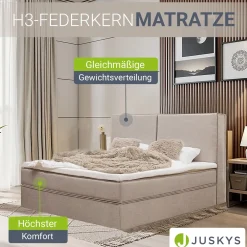 Boxspringbett Detroit - Chenille-Stoff
