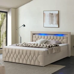 Boxspringbett Leona - Samt
