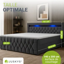 Boxspringbett Leona - Samt