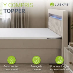 Boxspringbett Leona - Samt