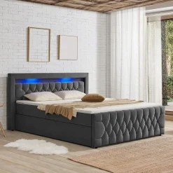 Boxspringbett Leona - Samt