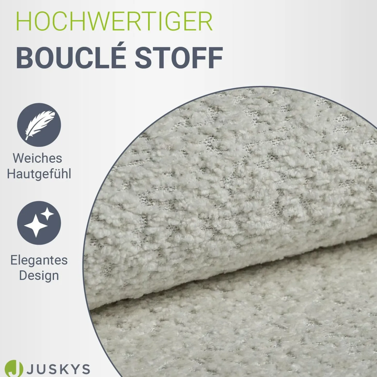 Boxspringbett Manitoba - Bouclé-Stoff