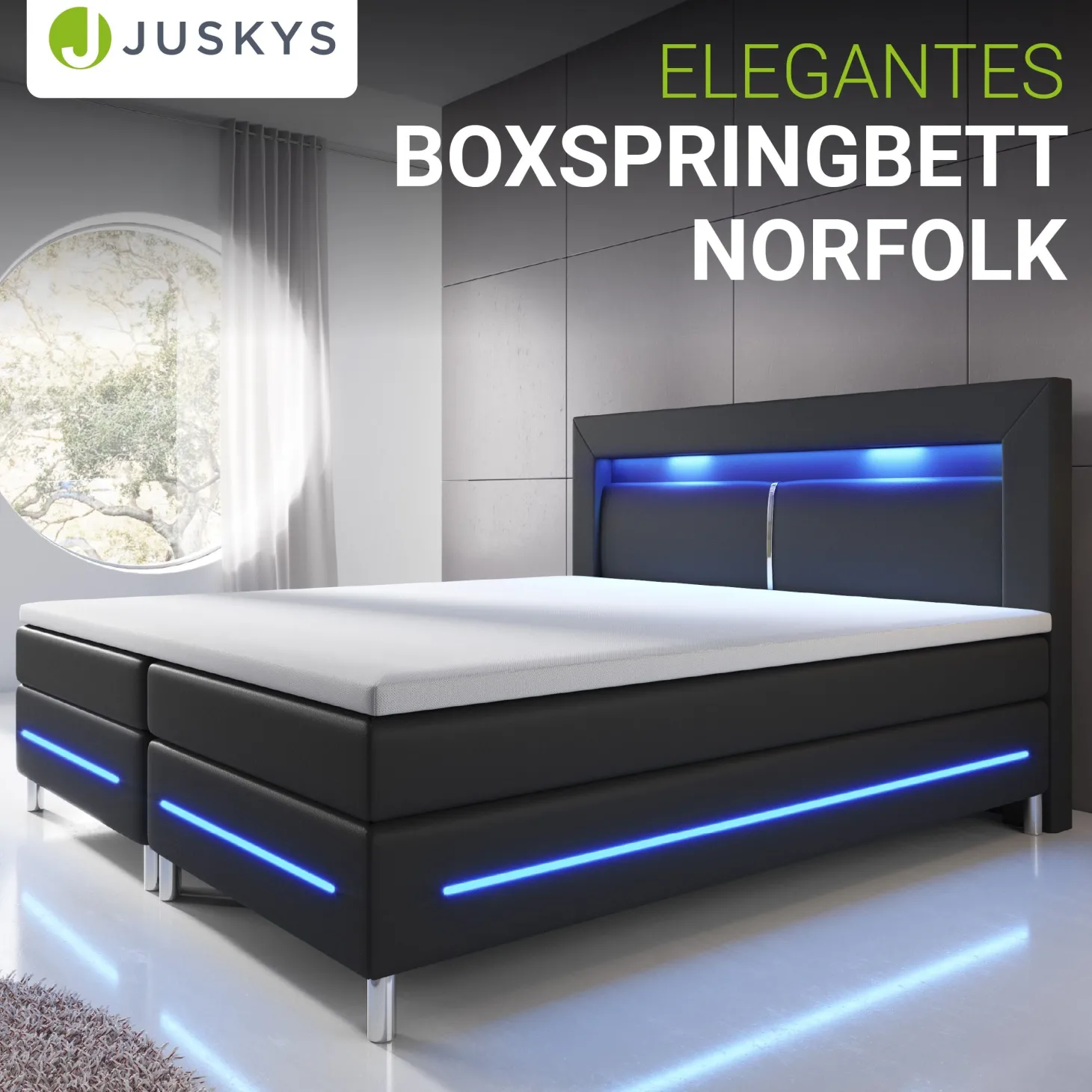 Boxspringbett Norfolk - Kunstleder