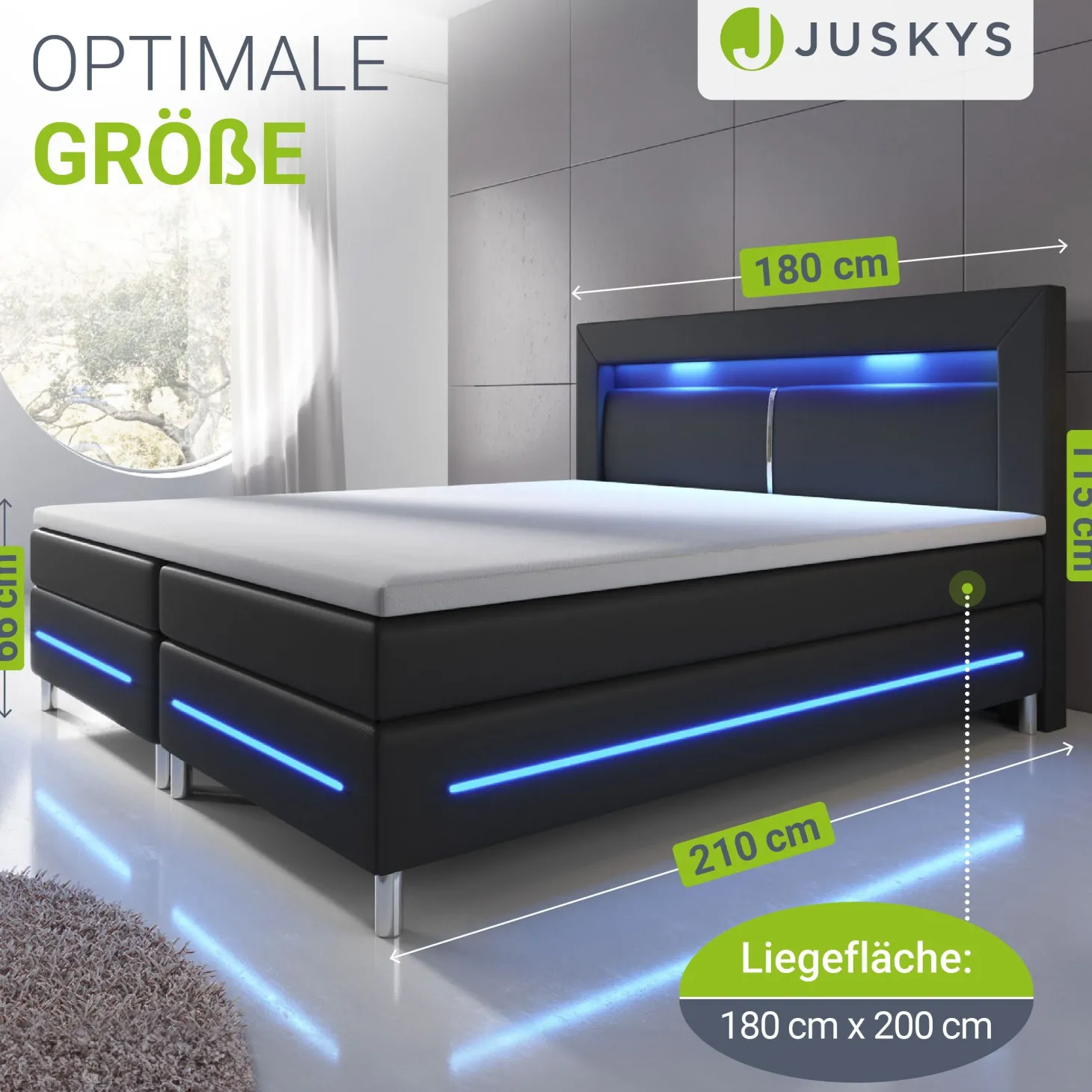 Boxspringbett Norfolk - Kunstleder