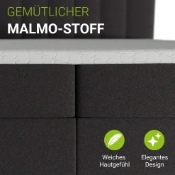 Boxspringbett Seattle - Malmo-Stoff