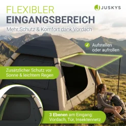 Campingzelt aufblasbar für 1-4 Personen