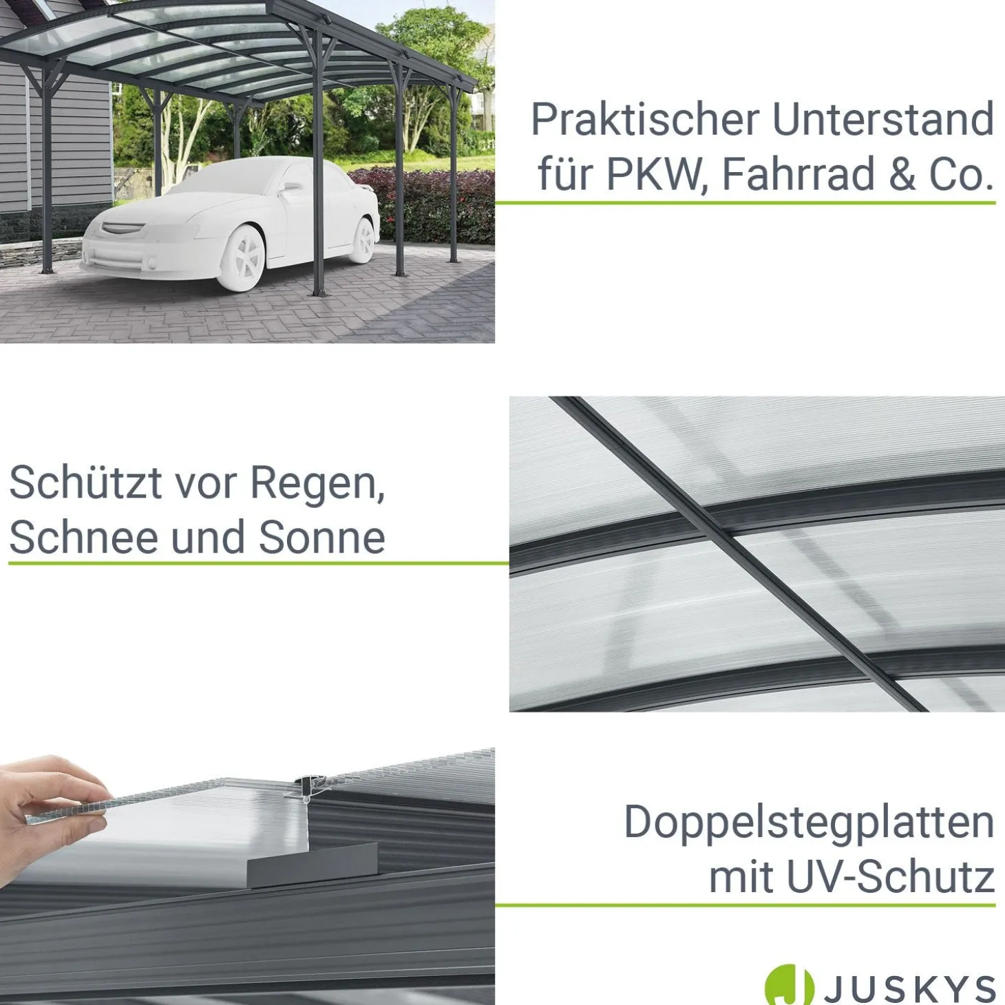 Carport 5x3 m - diverse Modelle