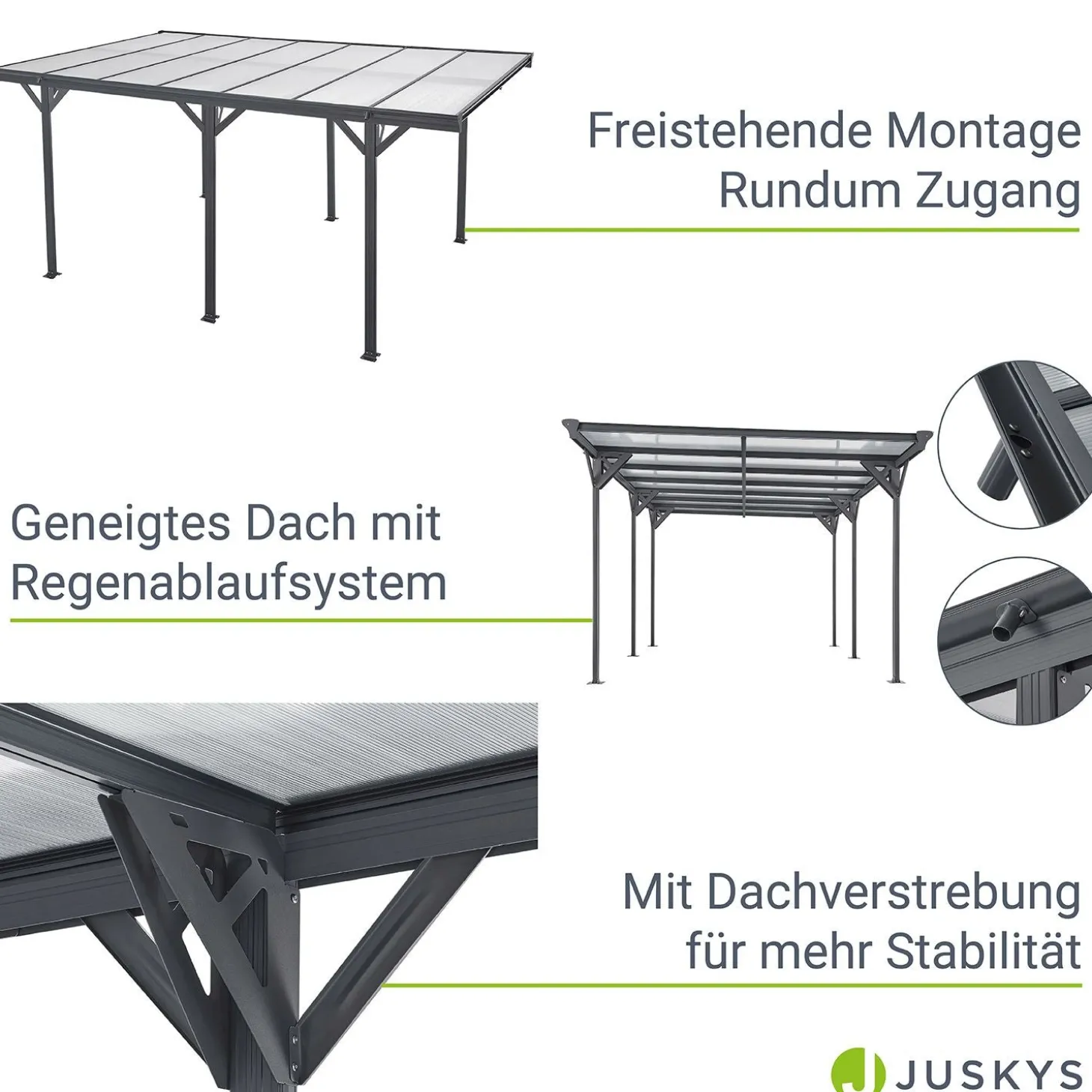 Carport 5x3 m - diverse Modelle