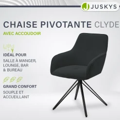 Drehstuhl Clyde mit Cord