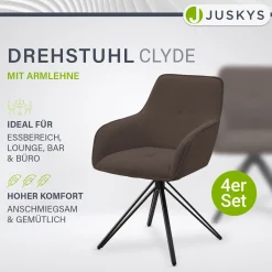 Drehstuhl Clyde mit Cord