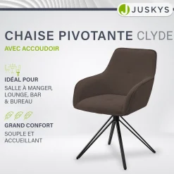 Drehstuhl Clyde mit Cord