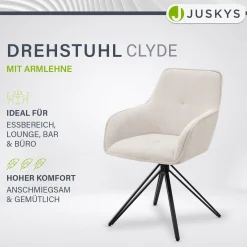 Drehstuhl Clyde mit Cord