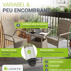 Eckiger Polyrattan Gartentisch Yoro