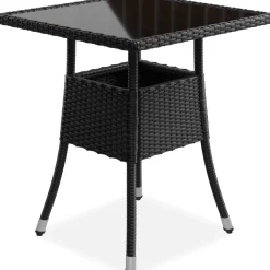 Eckiger Polyrattan Gartentisch Yoro
