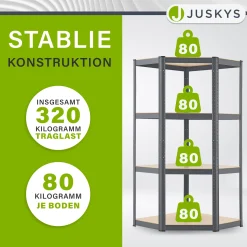 Eckregal Corner Easy 160 x 75 x 40-75 cm